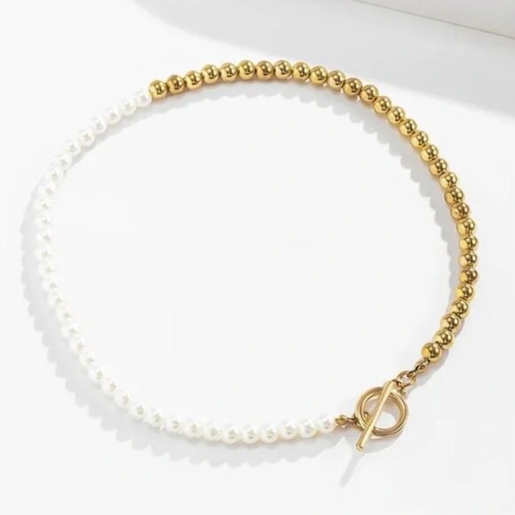 14K gold filled pearl necklace - Picture 3 of 3